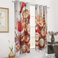 thumbnail image 2 of Snowman Christmas Tree Elk Window Curtain Panels Grommet Blackout Curtains Blackout Curtains for Living Room, 2 of 7
