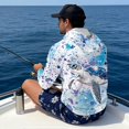 thumbnail image 5 of Bulopur Sea Turtle PrintMen’s Quick Dry Hooded Fishing Rash Guard, UPF 50+ Sun Protection Shirt with Breathable Face Mask, 5 of 8