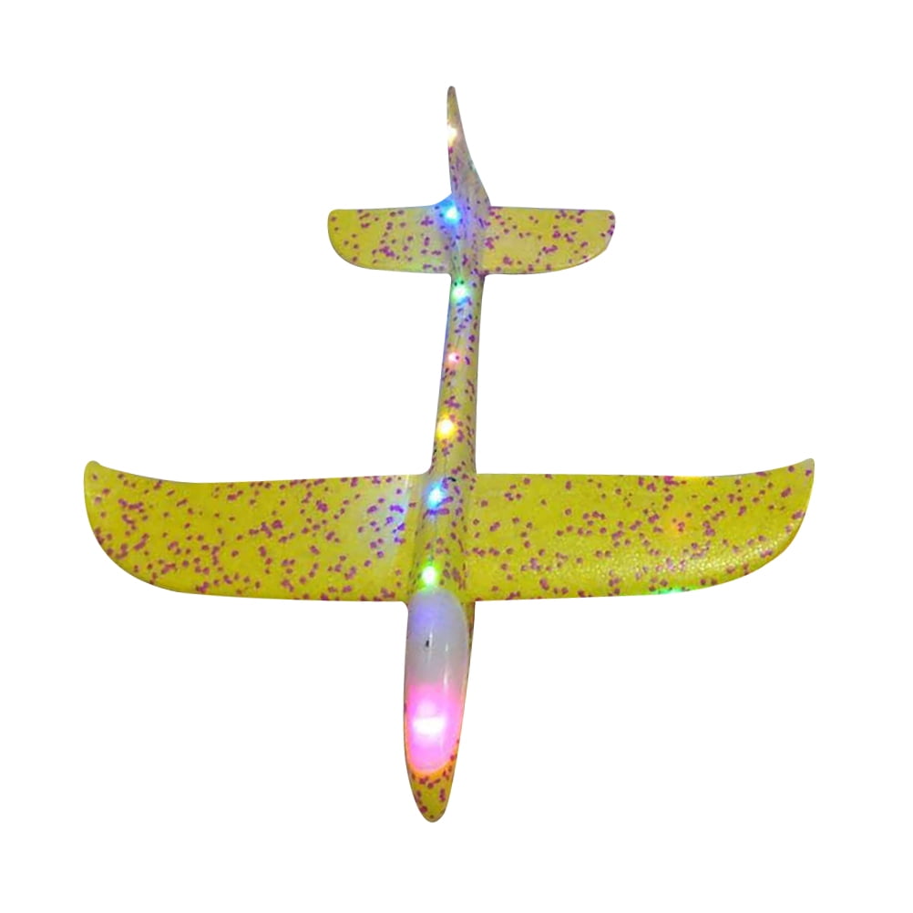 NUOLUX 1PC Lamp Light Airplane Toy Hand Throwing Glider Plane Toys Simulation Plastic Aircrafts