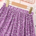 thumbnail image 7 of mgoYE Girls Floral Maxi Skirt Boho Flowy A-Line Summer Midi Skirt with Elastic Waist Size 11-12 Years Purple, 7 of 7
