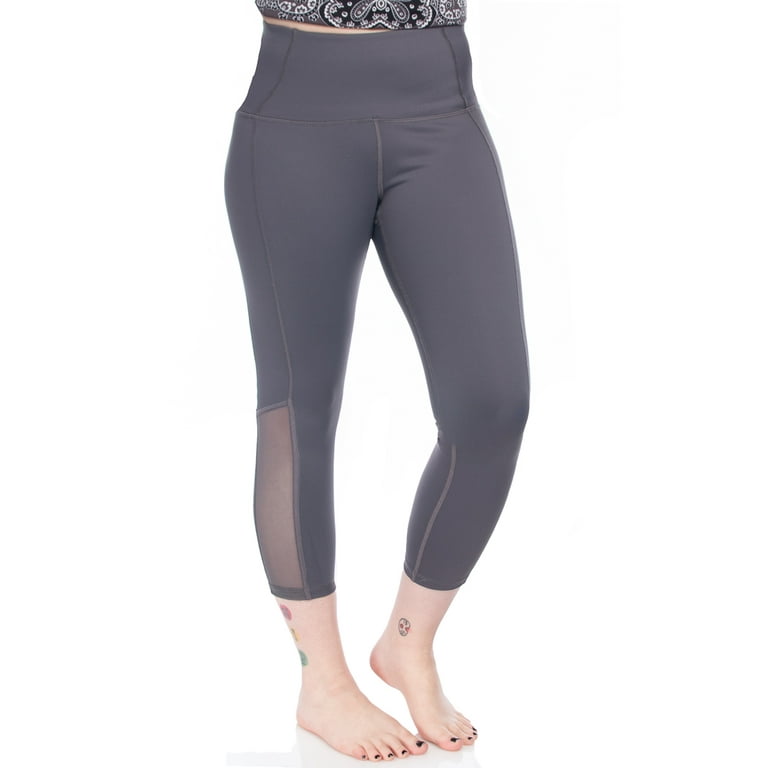 Apana Pants Womens MED Grey Full Length Leggings Athletic Gym Skinny Mid  Rise