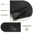thumbnail image 6 of Round Area Rugs 5 Feet - Vintage Solid Black Leather Soft Indoor Throw Rugs Carpets for Living Dining Bedroom Kids Room Non-Slip Playroom Crawl Rug Floor Mats Retro Cowhide Texture, 6 of 9