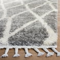 thumbnail image 4 of SAFAVIEH Berber Fringe Amyas Geometric Shag Area Rug, Gray/Cream, 9' x 12', 4 of 11