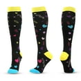 thumbnail image 2 of SGFCWSX Athletic Socks for Men,Knee-High Cartoon Running Fitness Outdoor Compression Socks Black L, 2 of 6