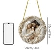 thumbnail image 2 of Religious Warm Family Holiday Dress Up Window Glass Pendant, 2 of 6