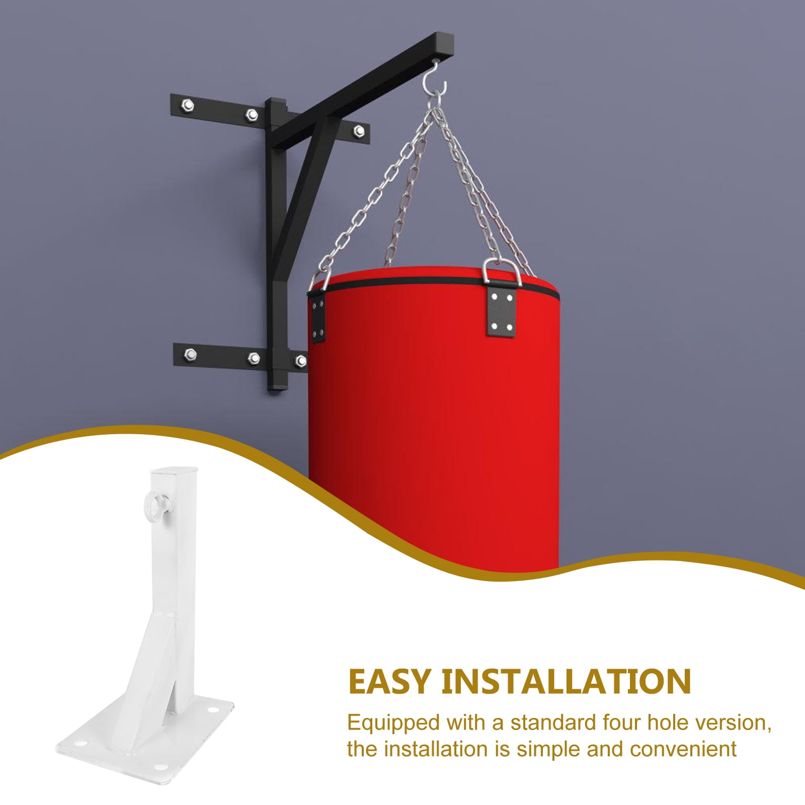 Worgeous  Heavy Bag Stand Freestanding Punching Mechanism Clothes Hangers White