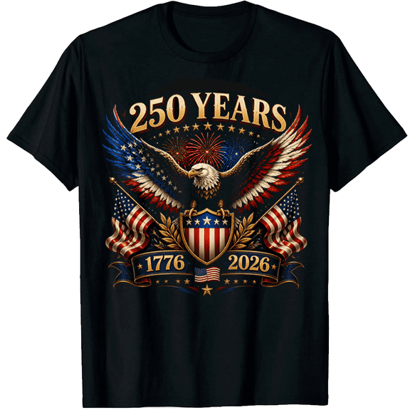 250th Anniversary Mens Patriotic T Shirts USA Flag Retro 1776-2026 Graphic Tee for Men Vintage Independence Day Crewneck Tshirt 2