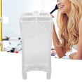 thumbnail image 3 of Large Capacity Cotton Pad Holder With Bottom Opening And Cover, Exquisite Relief Design For Bathroom Home Storage, 3 of 8