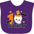 thumbnail image 3 of Inktastic 1st Birthday with Ghost and Bats Halloween Boys or Girls Baby Bib, 3 of 4