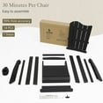 thumbnail image 7 of Dycanpo 25.6'' Tall Adirondack Chair with Cup Holder,Outdoor Bar Stools set of 4,HDPS-Black, 7 of 7