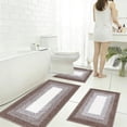 thumbnail image 1 of SSZMDLB Microfiber Bathroom Rug Set 3 Piece, U-Shaped Contour Bath Mat, Soft Absorbent Non-Slip Machine Washable Rugs for Toilet Tub Shower, Velvet Fleece Floor Mats, 1 of 7