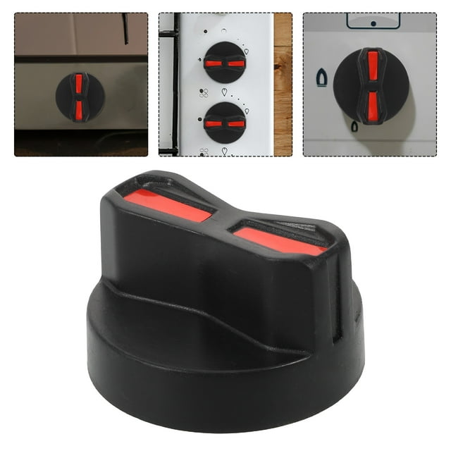 EXHUMKY Universal Black Gas Stove Control Knob with Brushed Finish Electroplating for Precise Temperature Control