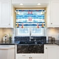 thumbnail image 5 of Yayeee Kitchen Curtains Tier Pair Light Filtering 27"x36" Rod Pocket Short Cafe Window Panel, Yellow Sailboats, 5 of 7