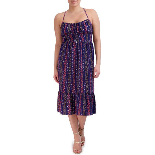 BCBG Paris Women's Pebble Crepe Midi Dress