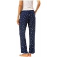 thumbnail image 3 of Lucky Brand Women's 2 Pack Straight Leg Lounge Pant with Drawstrings and Pockets Size: S, Color: Stars/Light Heather Grey, 3 of 5