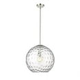 thumbnail image 5 of Acclaim Lighting Mackenzie 1-Light Round Polished Nickel Pendant Light with Rippled Water Glass, 5 of 5