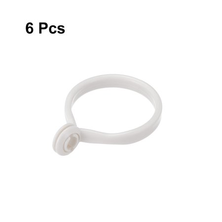 Curtain Rings Plastic Drapery Ring With Snap Closure For Curtain