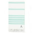 thumbnail image 5 of Authentic Hotel and Spa Authentic Pestemal Aqua Herringbone Monogrammed Turkish Cotton Bath and Beach Towel Aqua - I, 5 of 5