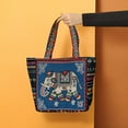 thumbnail image 6 of Traditional Women Tote Bag, Travel Bag, Handmade Casual Handbags for Outdoor , Blue F, 6 of 8