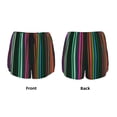 thumbnail image 5 of Lsque Colorful Stripes Printed Women's Running Shorts with Liner Pockets,Elastic Quick Dry Workout Athletic Gym Yoga Shorts,Womens High Waist Shorts-X-Large, 5 of 9