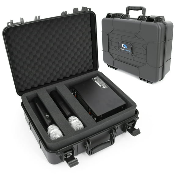 CASEMATIX Travel Case Fits Shure and Sennheiser Microphones with Accessories - Includes Customizable Case Only