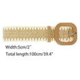 thumbnail image 3 of INSPIRE CHICWomen's Plus Size Straw Woven Belt Elastic Stretch Wide Waist Belt Boho Braided Belts for Dress 45.3" Khaki, 3 of 5