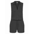thumbnail image 4 of LASCANA Women's Sleeveless Drawstring Romper Buttons, 4 of 6