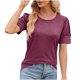 thumbnail image 3 of Fiudx Liquidación de Ofertas Flash Tops con Estampado de Moda para Mujer, Blusa de Manga Corta, Camisetas Divertidas con Cuello Redondo, 3 of 4