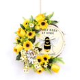 thumbnail image 1 of de terre artificiales para puerta delantera, Floral para boda, decoración de fondo de pared para interiores y exteriores Baoblaze Corona de Girasoles, 1 of 7