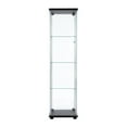 thumbnail image 4 of DUOSONG One Door Glass Cabinet Glass Display Cabinet With 4 Shelves, Black Black Glass Furniture Primary Living Space Cabinets, 4 of 8