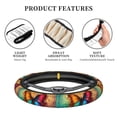 thumbnail image 4 of Balery Vibrant Rainbow Butterfly A Fundas elásticas antideslizantes para volante, funda protectora universal para hombre y mujer, 15 pulgadas, accesorios para coche., 4 of 6