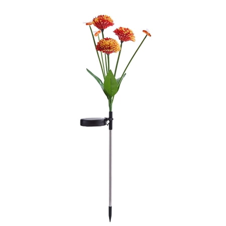 Garden Lamp Outdoor Garden Decoration Set Chrysanthemum Swinging Lamp with 3 Chrysanthemums Solar-Powered Weather-Resistant Ideal for Terrace Courtyard Yard
