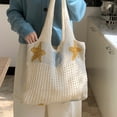thumbnail image 6 of EliteGoogv Shoulder Bags For Women Bohemian Woven Womens Shoulder Bags Lightweight Spacious Tote Bags Summer Travel Handmade Beach Carryalls White, 6 of 9