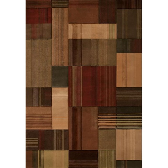 United Weavers 510 26659 69 5 ft. 3 in. x 7 ft. 6 in. Contours Transition Area Rug, Toffee