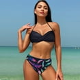 thumbnail image 4 of HAOYUNL Women's Bikini Set Bikini Swimsuits Two Piece Swimwear Triangle Bathing Suit Tie String Thong, 4 of 9