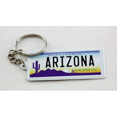 Arizona license plate aluminum ultra-slim rectangular souvenir keychain