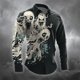 thumbnail image 2 of Camisa de manga larga con solapa y botones para hombre, estilo Halloween, para fiesta, noche, otoño e invierno, con estampado 3D, sección fina, tallas S a 5XL, 2 of 5