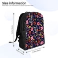 thumbnail image 2 of Qekee Dancing Skeletons Floral Garden print Travel Backpack for women and men, Water Resistant Travel Backpack for Men & Women, Work College School Backpack Gift, 2 of 5