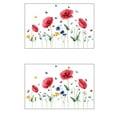 thumbnail image 1 of Billuyoard 2 uds calcomanías de flores pegatinas de pared papel tapiz visible extraíble oficina de negocios dormitorio hogar sala de estar Decoración del hogar, 1 of 6