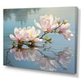 thumbnail image 2 of Designart "Magnolia Reflections Grey and White Beauty II" Floral Canvas Print, 2 of 5