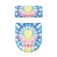 thumbnail image 5 of HELLHERO Colorful Tie-Dye Patterns Bathroom Seat Covers, Stays in Place Dustproof Polyester Toilet Seat Covers Set, 5 of 8