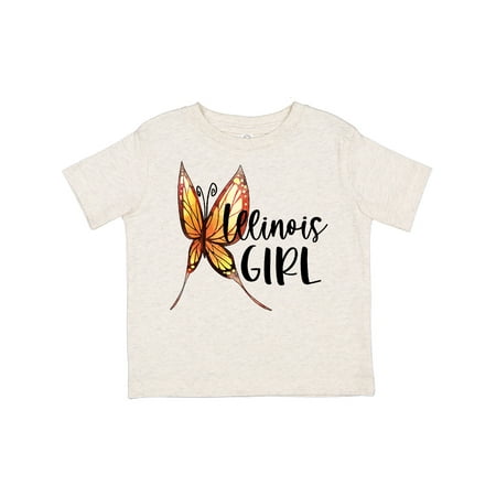 

Inktastic Illinois Girl- Butterfly Gift Toddler Toddler Girl T-Shirt