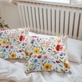 thumbnail image 6 of Throw Pillow Covers 24x24 Inch Set of 2, Floral Waterproof Outdoor Pillow Covers, Red Yellow Pink Blue Flower Purple Lavender Leaf Decorative Cushion Pillowcases for Couch, Sofa, Bed, Garden, Patio, 6 of 9