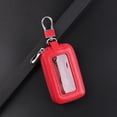 thumbnail image 2 of Estuche para llave de control de coche de cuero con textura para mujer, llavero de cuero de vaca para hombre, gran capacidad, 2 of 5