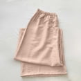 thumbnail image 4 of Lenpel Pajama Pants for Women Lightweight Casual Straight Leg Palazzo Sleep Trousers Flowy Comfy Loose Fit Lounge Pants, 4 of 4