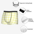 thumbnail image 6 of Kll Lemon Yellow Checkboard Men'S Cotton Boxer Briefs Underwear-Medium, 6 of 9