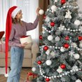 thumbnail image 3 of Farfi Christmas Santa Hat Ultra Long Plush Ball Decor Thick Keep Warm Anti-slip Red Festive New Year Party Cosplay Photo Porp Holiday Headwear (Type B), 3 of 13