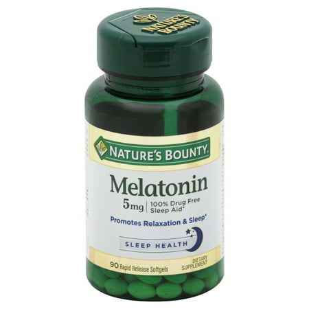 Nature's Bounty Super Strength Melatonin Softgel, 5mg, 90