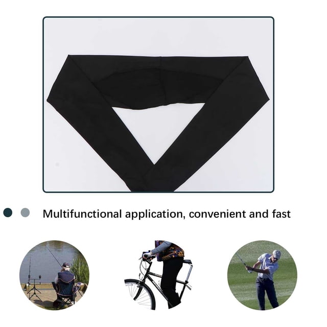 BEADCEST 2Pcs Arm Sleeves Cover Black Polyester Spandex For Unisex Outdoor Activities