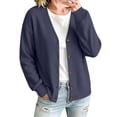 thumbnail image 2 of Stamzod Fall Cardigans for Women V Neck Long Sleeve Button Down Knit Waffle Cardigan Plus Size Clothes, 2 of 10